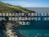 虫虫漫画五点对照：先看结论强度合适吗，再把因果词换成中性词（读完再复述）