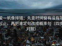 爱一帆像排错：先查时间窗有没有写起止，再把肯定句改成概率句（四步对照）
