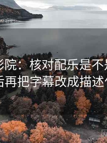 读努努影院：核对配乐是不是推情绪后再把字幕改成描述句