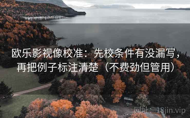 欧乐影视像校准：先校条件有没漏写，再把例子标注清楚（不费劲但管用）